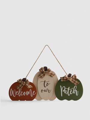 Letrero para colgar «Welcome To Our Patch»