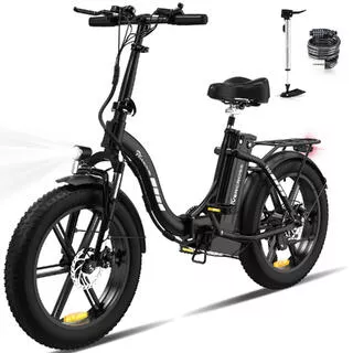 EVERCROSS Bicicletta elettrica pieghevole per adulti pneu 4.0 batteria 15Ah - EK6 Nero