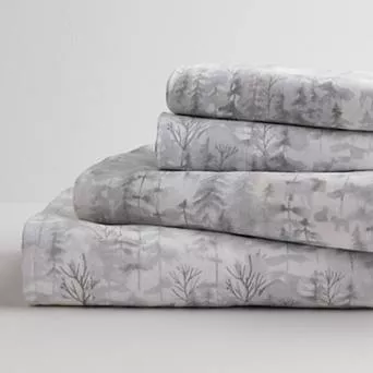 Cuddl Duds® Heavyweight Cotton Flannel Sheet Set with Pillowcases