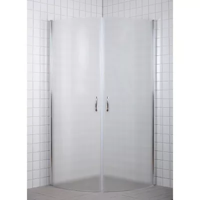 Milobad, Brusehjørne, buet, frost, 195x90x90 cm