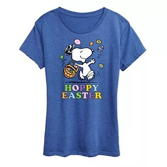 Women's Peanuts Snoopy Hoppy Easter Graphic Tee