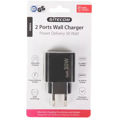 Síťová rychlonabíjíečka Sitecom GaN