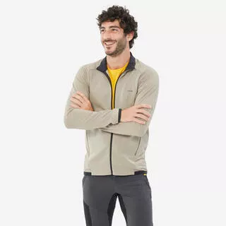 QUECHUA Pile trekking uomo MH500 LIGHT full zip beige