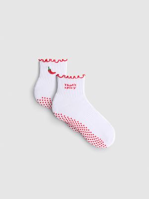 Pack de 2 pares de calcetines de yoga con guindillas