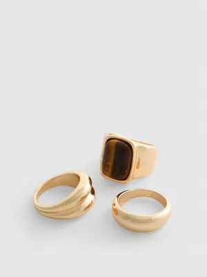 Pack de 3 anillos llamativos By Coleen