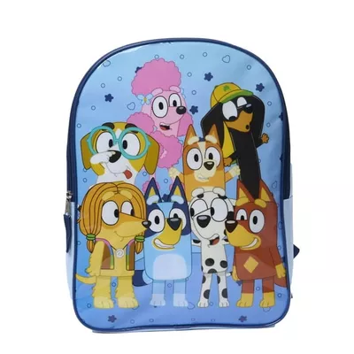 Bluey Bingo and Friends Backpack 15" School Bookbag Rusty Coco Snickers Indy