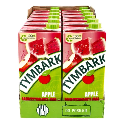 Tymbark Apfel-Wassermelone 1 Liter, 12er Pack