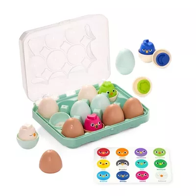 Battat Sort & Match Eggs Color & Shape Plastic Sorter Set Educational Puzzle Play for 18 Months +