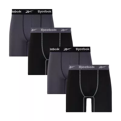 Men's Reebok 4-Pack Performance 6" Boxer Briefs