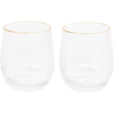 Sklenice se zlatým okrajem