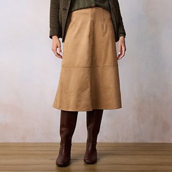 Women's LC Lauren Conrad Seamed Button Front Midi Skirt