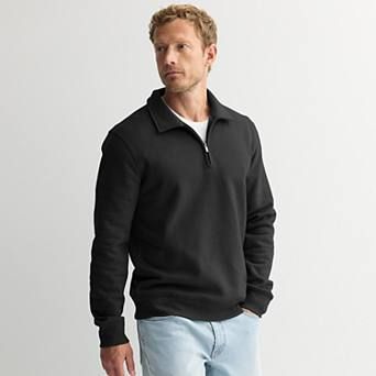 Men's Sonoma Goods For Life® Supersoft Quarter Zip Sweatshirt
