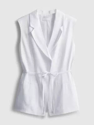 Chaleco de lino con lazada de The Edit