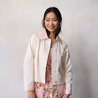 Women's LC Lauren Conrad Cropped Twill Jacket