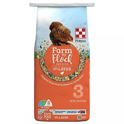 Purina Farm to Flock 18% Layer Hen Food