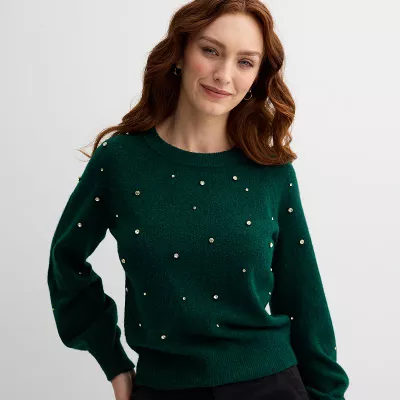 Women's Draper James All Over Embellished Sweater