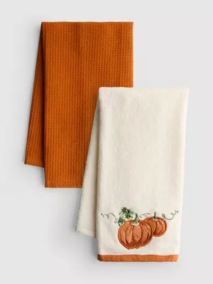 Pack de 2 paños de cocina con calabazas