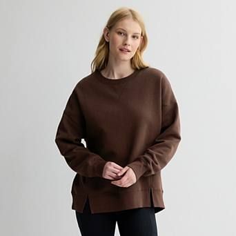 Juniors' SO® Oversized Fleece Tunic Pullover