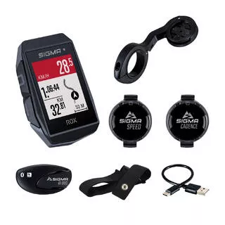 SIGMA COMPUTER DA BICICLETTA GPS ROX 11.1 EVO NERO - CONFEZIONE SENSORI