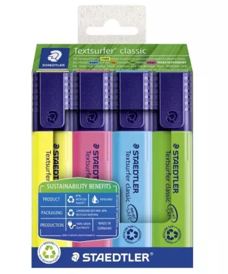 Staedtler, Highlighter, Classic 354, 4 stk.