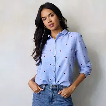 Women's LC Lauren Conrad Button Front Shirt