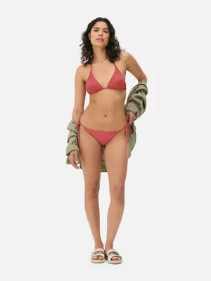 Braguita de bikini triangular acanalada