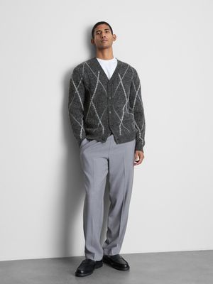Cárdigan de punto con rombos Argyle de The Edit
