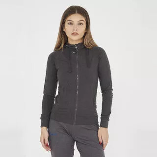 LEGEA Felpa sportiva con zip DAIR grigio melange