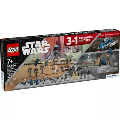 LEGO Star Wars: The Clone Wars & The Mandalorian Gift Set - Contains 3 sets in 1 box - Perfect gift for Star Wars fans, ages 7+ - 66804