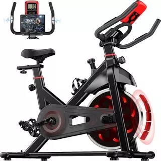 HOMEFITNESSCODE Cyclette con volano silenzioso, schermo LCD e sella regolabile