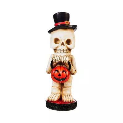 Halloween Skeleton With Top Hat Figurine