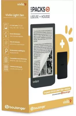 Liseuse eBook VIVLIO Coffret 2en1 Light ZEN+Housse
