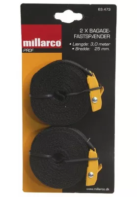 Millarco, Bagagefastspænder, L: 3 m, 2-pak