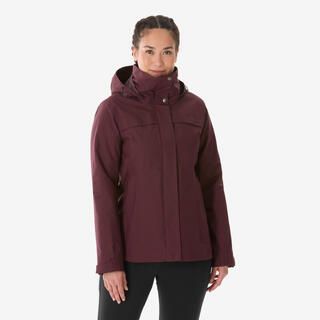 QUECHUA Giacca trekking donna NH100 3in1 viola | 0°C