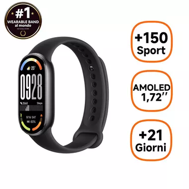 Xiaomi Smart Band 10 Black AMOLED Braccialetto per...