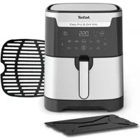 TEFAL EY801D Easy Fry & Grill XXL Flexcook Heißluftfritteuse/Grill 1700 Watt Edelstahl/Schwarz