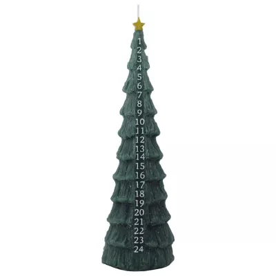 Kalenderlys, 28 cm, juletræ