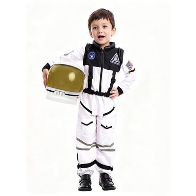 Joyfy Astronaut Costume with Helmet for Kids Toddler Boys Halloween Dress Up Party and Roly Play Cosplay 3-14 Years