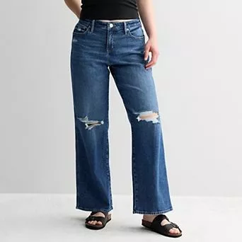 Juniors' SO® Curvy Low Rise Baggy Jeans