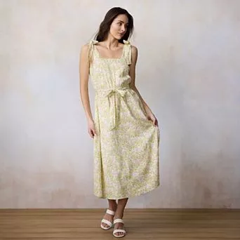 Women's LC Lauren Conrad Tie Strap Tea Length Dress