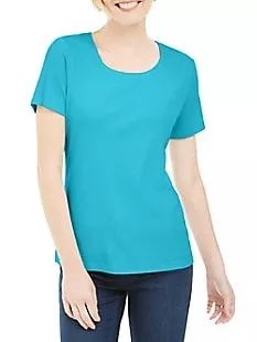 Short-Sleeve Scoop Neck Top