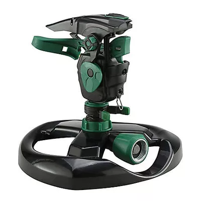 GroundWork 6,200 sq. ft. Auto Gear Sprinkler with Metal Base