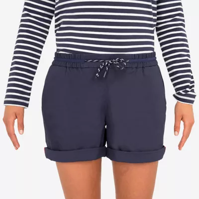 Segelshorts Damen 100 dunkelblau