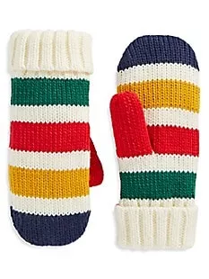 Adult's Multistripe Knit Mittens