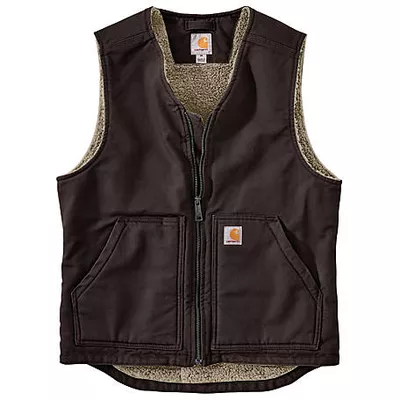 Carhartt Men's Washed Duck Sherpa-Lined Vest