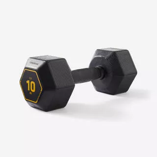 CORENGTH Manubrio palestra HEX DUMBBELL esagonale nero 10 kg