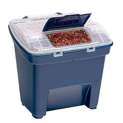 Bergan 50 lb. Smart Storage Pet Food Storage Container, Large, Navy