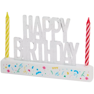 Dortový zápich „Happy Birthday“