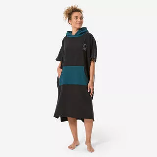 DECATHLON Poncho surf adulto 500 nero