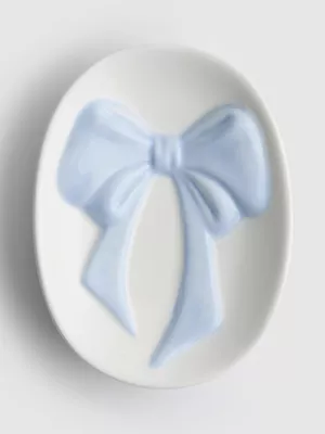 Jabonera de cerámica con lazo